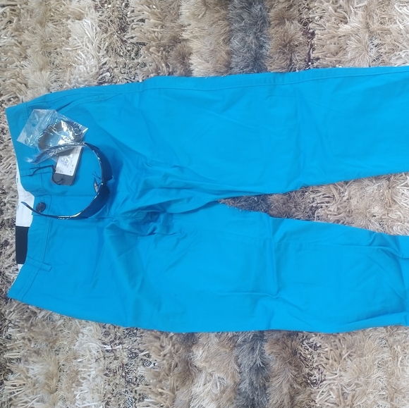 New Slim Fit Turquoise Sky Blue P45 A/X Armani Exchange Pants/Jeans + Bonuses - Picture 1 of 4